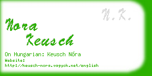 nora keusch business card